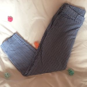 Old navy pixie pants- blue pattern